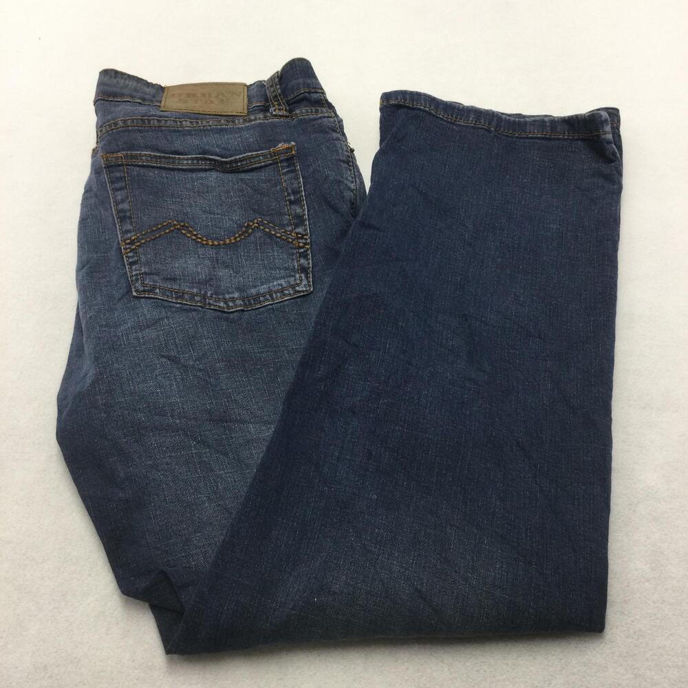 Urbanstar Jeans Mens 34x30 Blue Medium Wash Straight Leg Denim Zip Fly Stretch